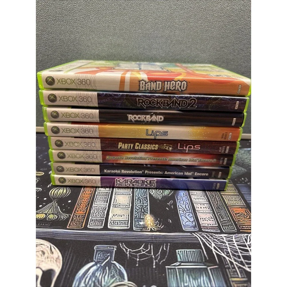 Xbox 360 Games Lot Of 8 Music Games Karaoke Revolution RockBand CIB Tested